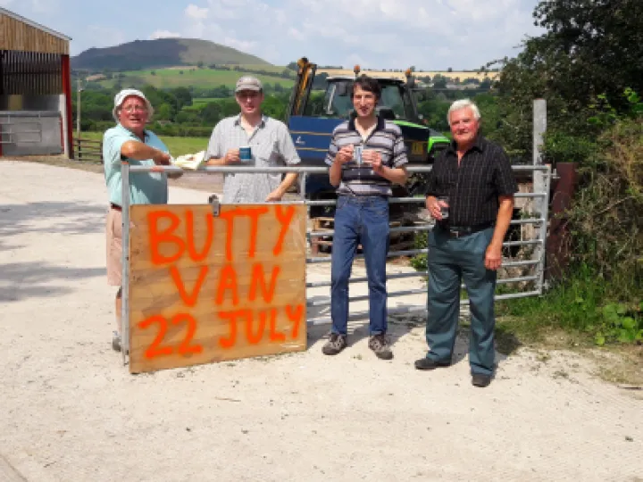 BRCs Paul Trenberth pictured with Villa Farm hosts Roger and Barry Pinches (ctr)