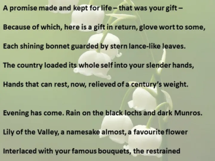 Floral Tribute by Simon Armitage