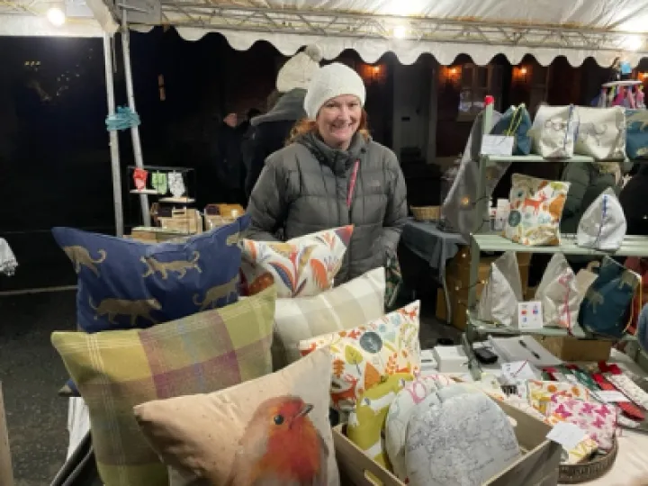 Lady Cuthbert from the White sewing Cottage Tarvin Christmas Market 2022