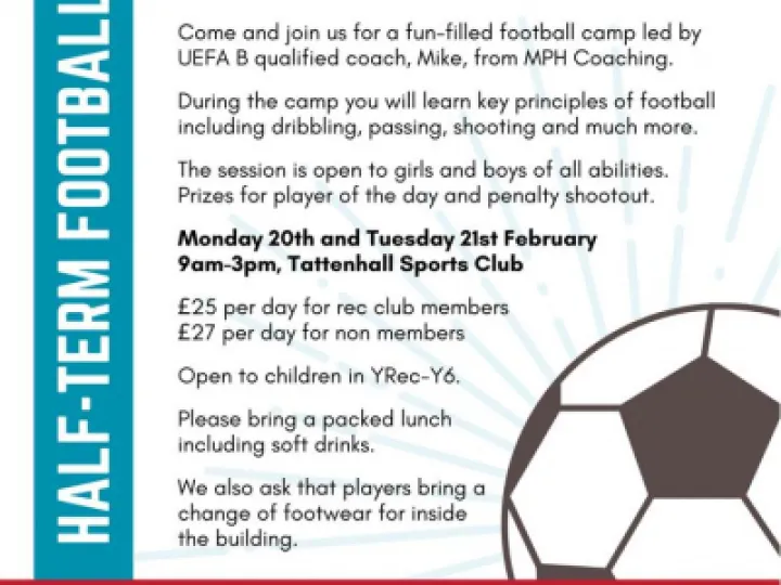 Feb 23 Half Term Football Camp Xtra