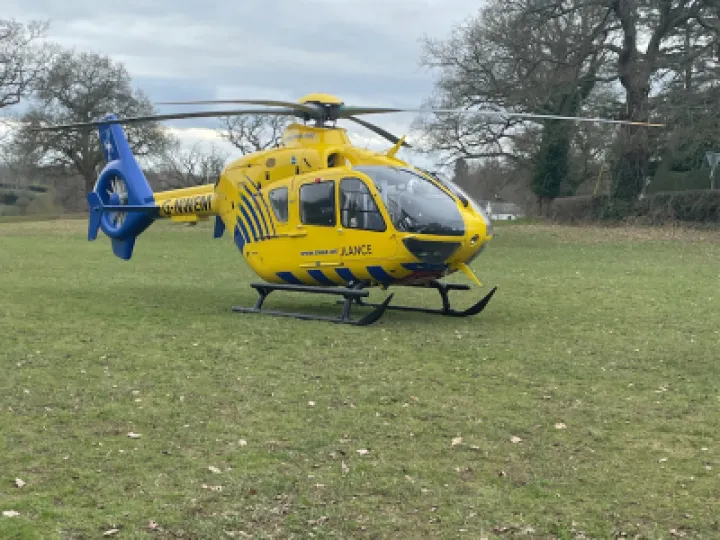Air Ambulance on Turnpike