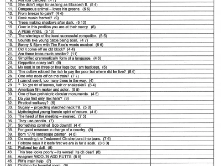 Terrys Quiz &ndash; August 2023