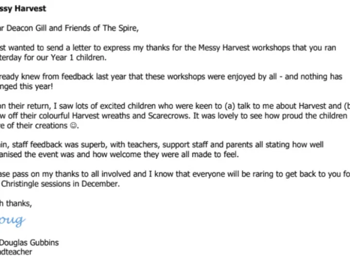 2023 10 09 &ndash; Messy Harvest letter2