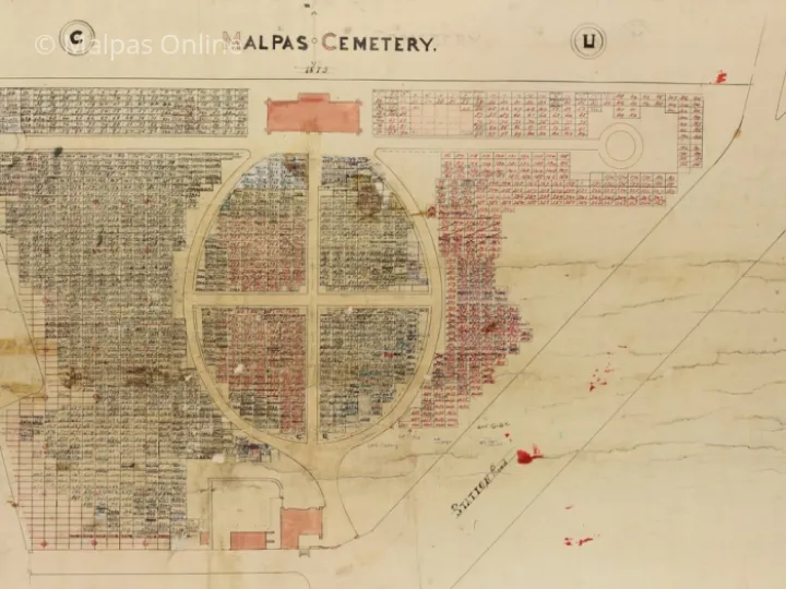 Malpas Cemetery Map