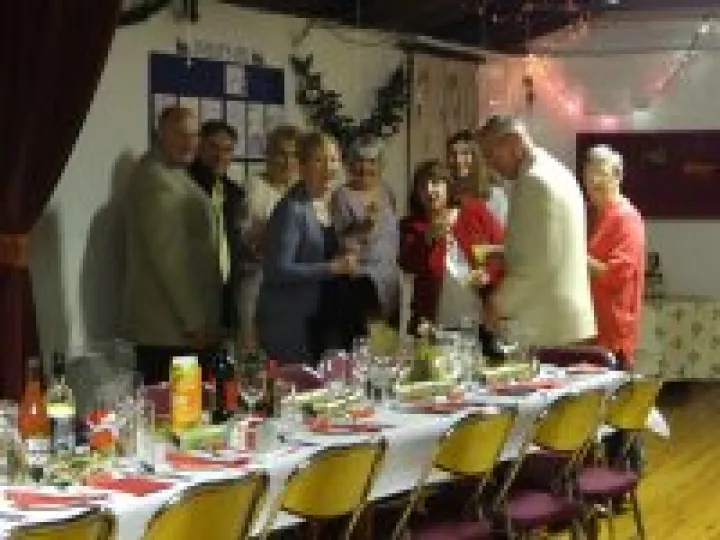 All set – The President heads the team with the Champers