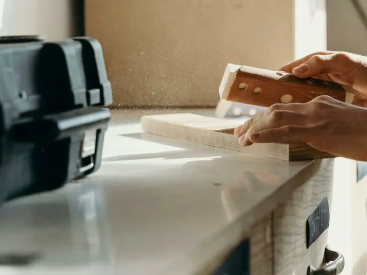 A Person Doing a Woodwork