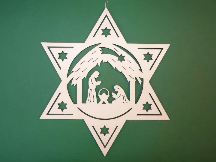 Nativity scene, crib, barn