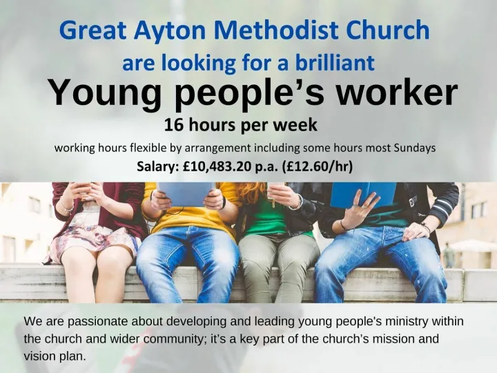 Young People's Worker Ad Great Ayton