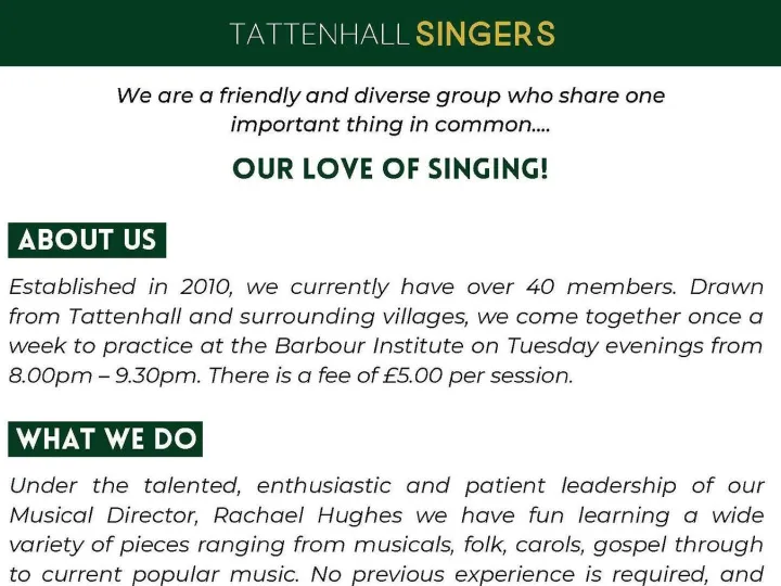 Tattenhall Singers
