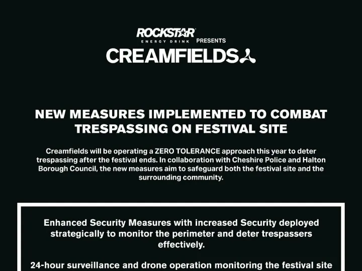 Creamfields – Trespassing Measures