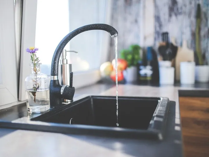 Tap, black, nature, faucet, kitchen, sink, interior, design, modern, water
