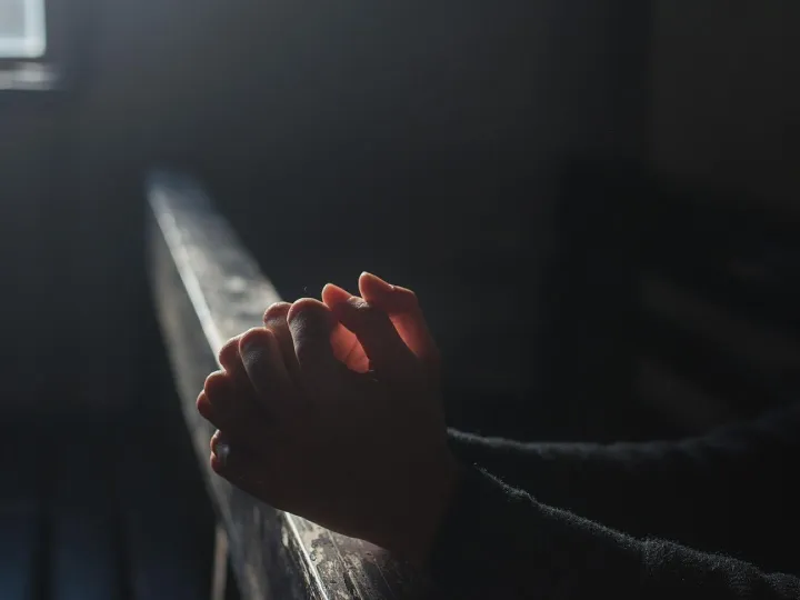 Prayer, hands, church, light, religion, faith