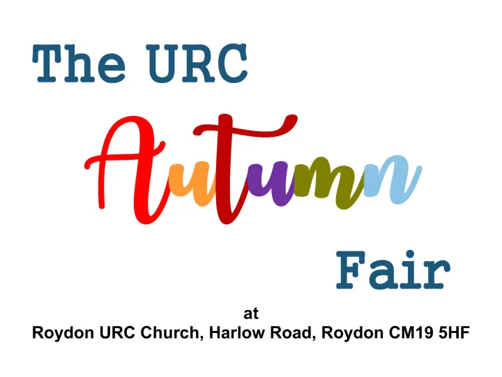 Urc Autumn Fair 25