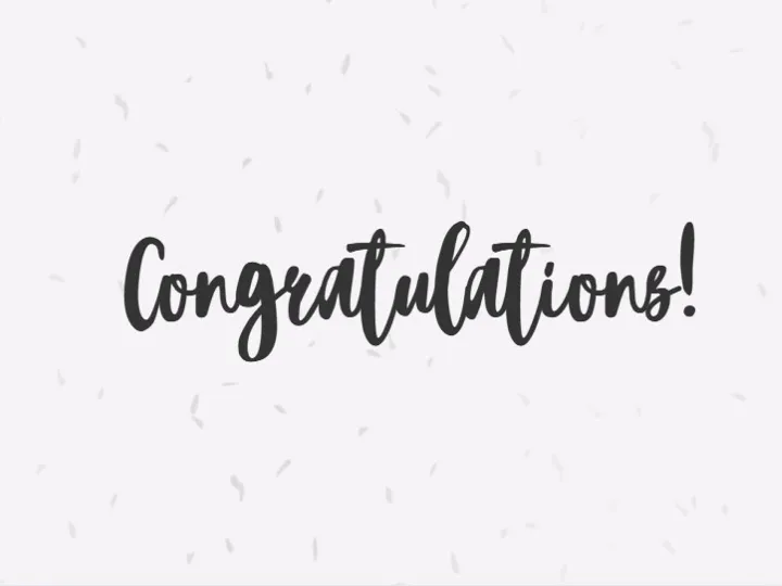 Congratulations