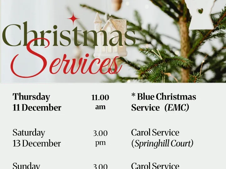 Christmas Services 2025 Poster