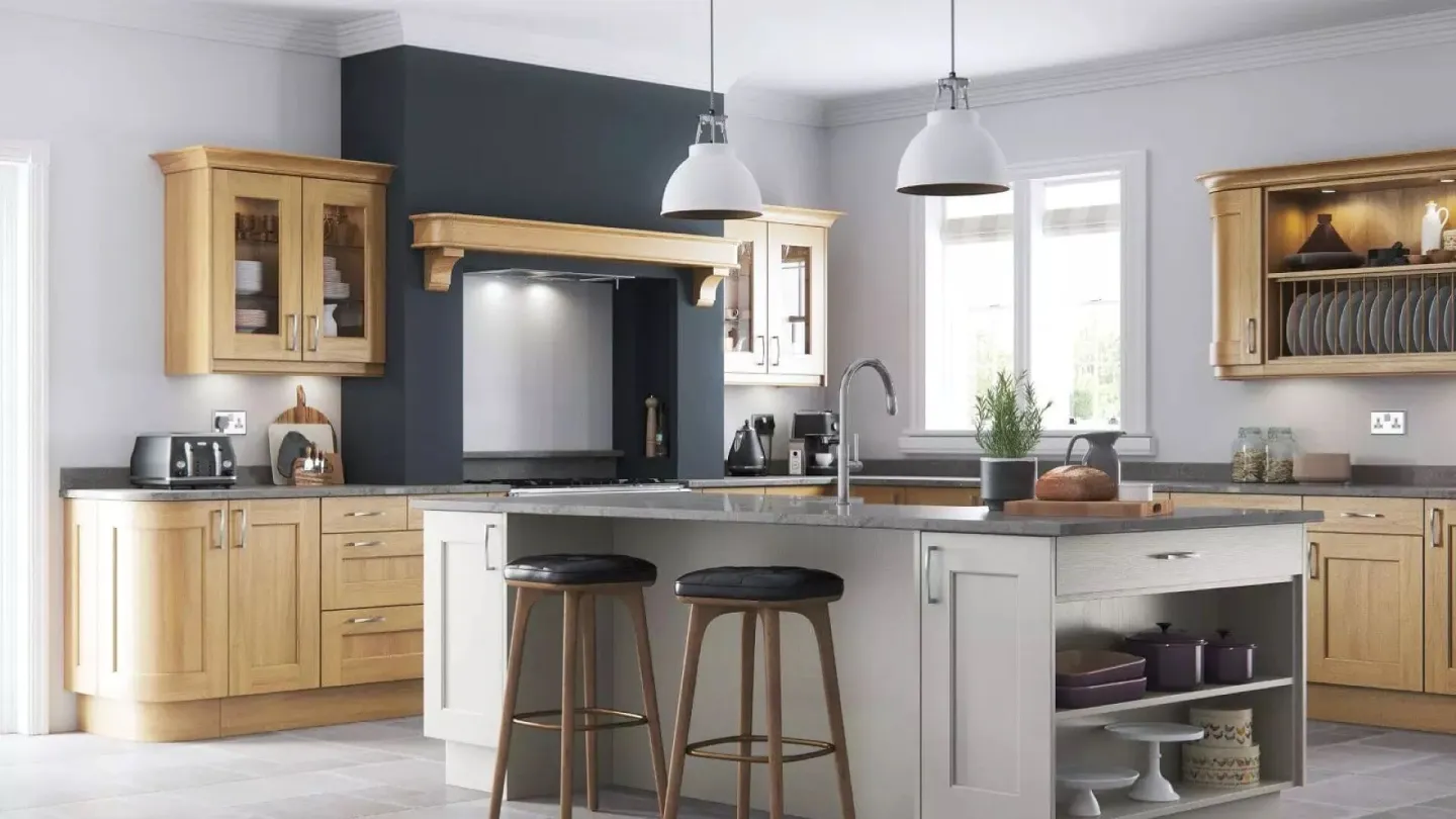 Alku Shaker Grey Wood L Shaped