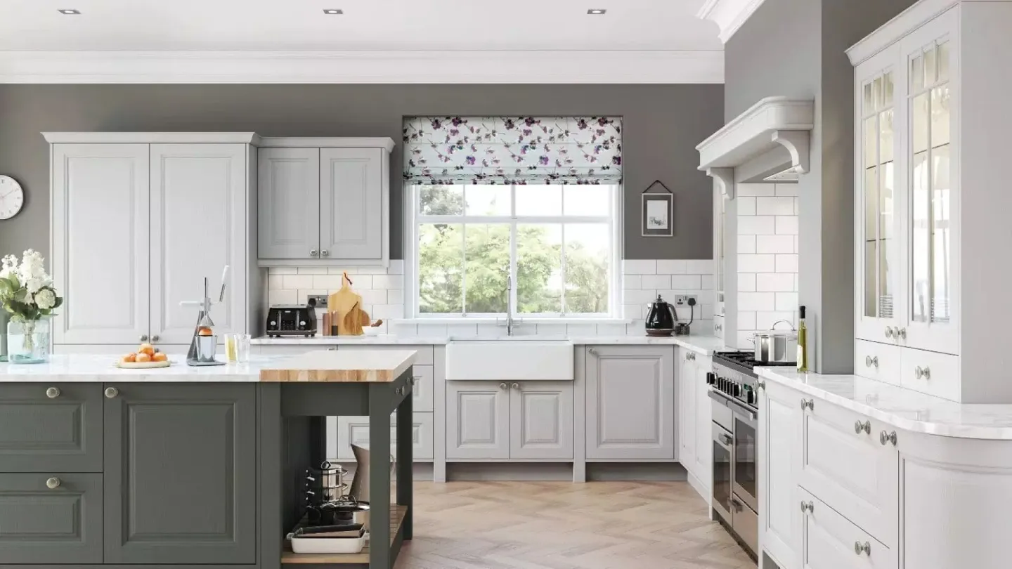 Alku White Grey Open Plan U-Sh